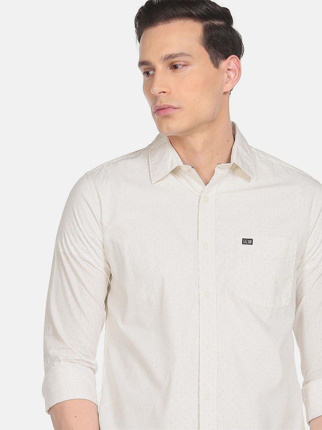 arrow sport spread collar cotton casual shirt