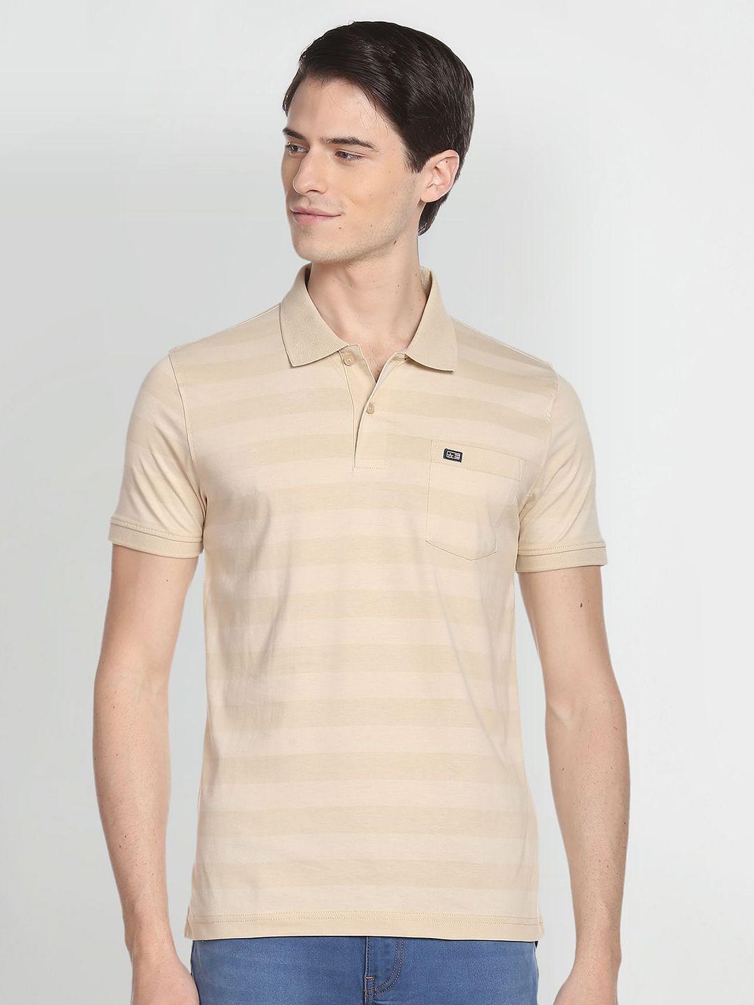 arrow sport striped polo collar t-shirt