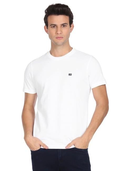 arrow sport white cotton regular fit t-shirts