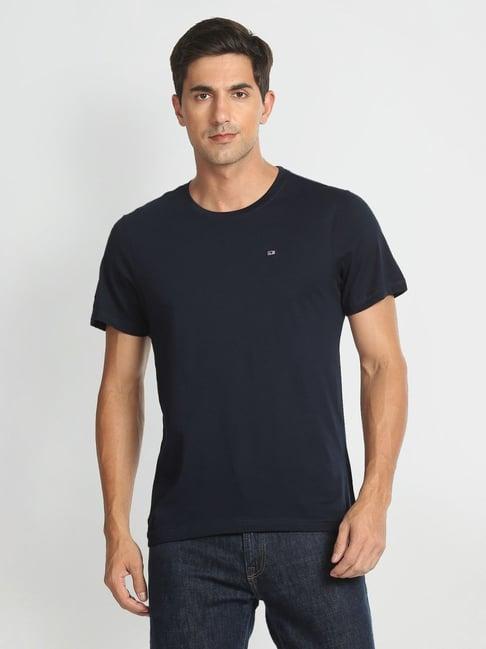 arrow sports blue cotton regular fit t-shirt