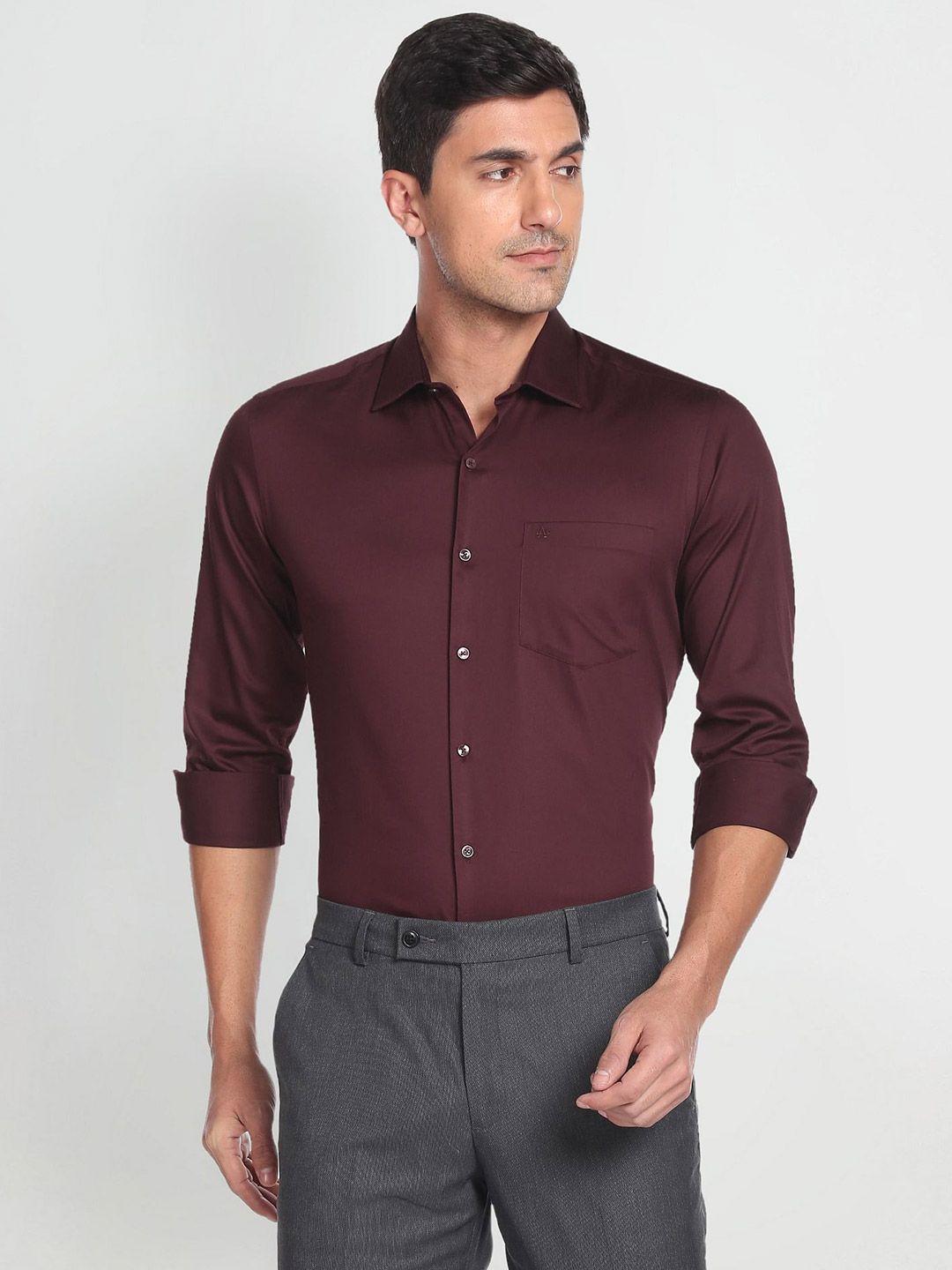 arrow spread collar cotton formal shirt