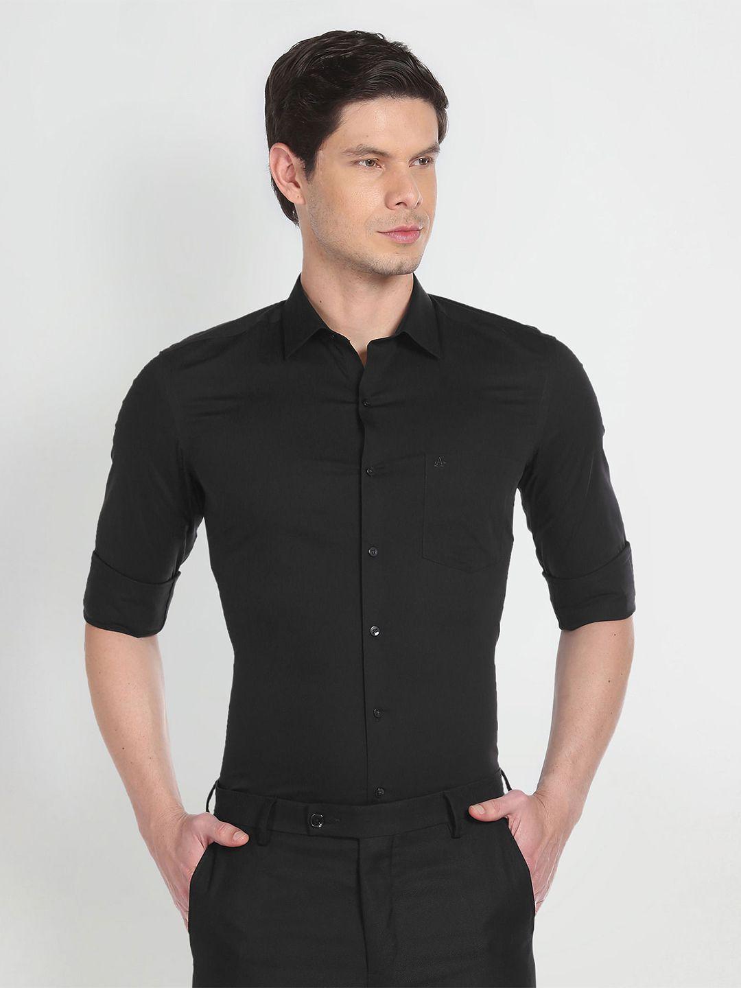arrow spread collar slim fit twill pure cotton formal shirt