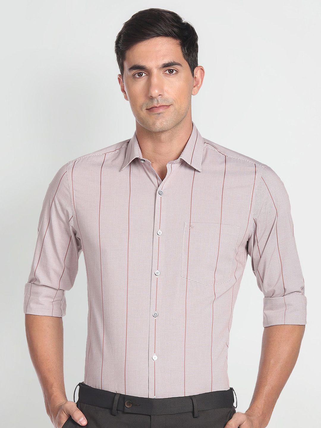 arrow vertical striped pure cotton formal shirt