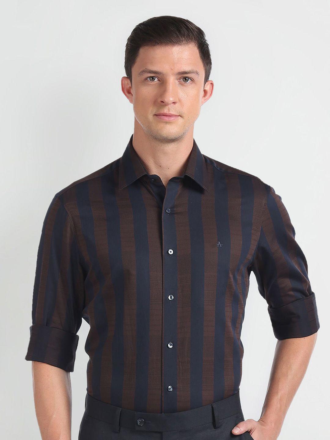 arrow vertical striped pure cotton formal shirt