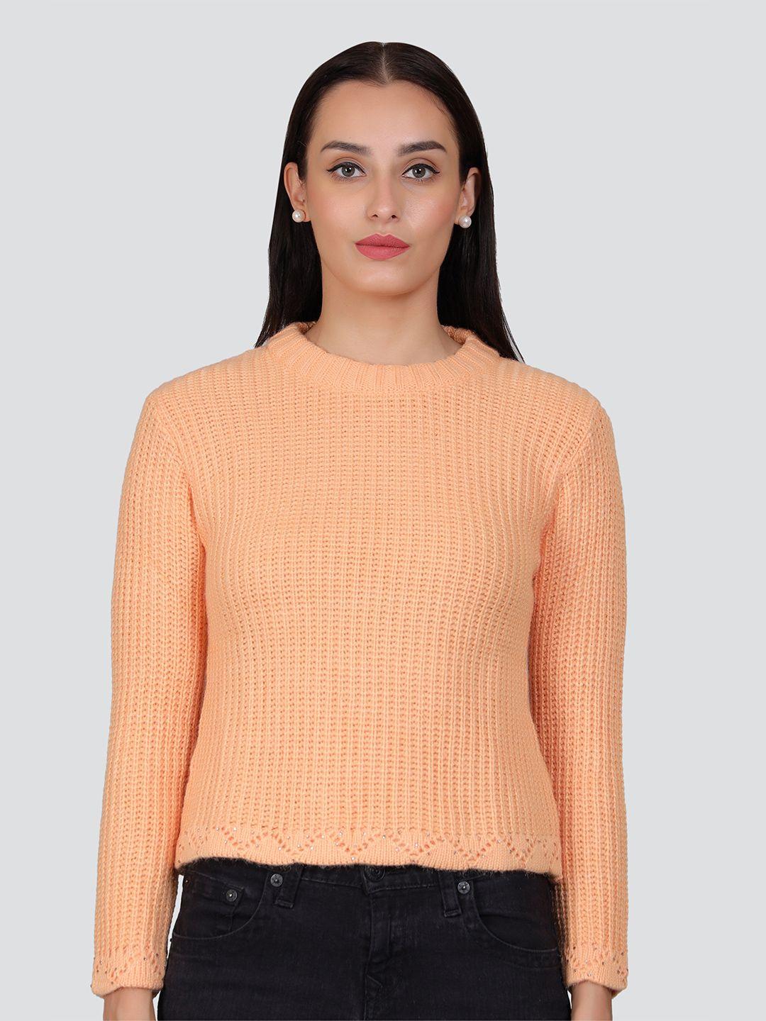 arshiya ribbed acrylic crop pullover sweater