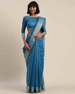 art silk saree with zari border