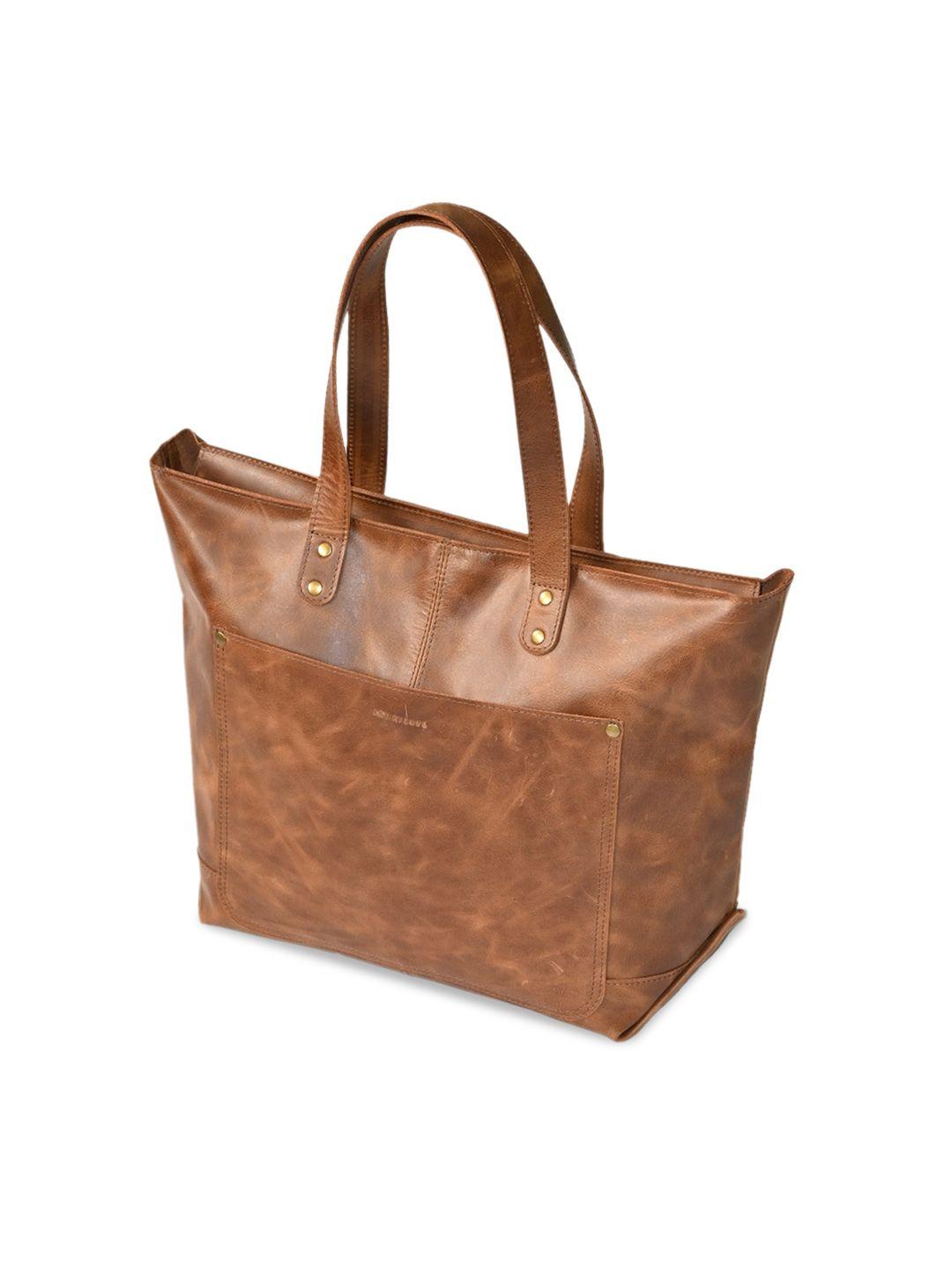 art avenue structured leather tote bag