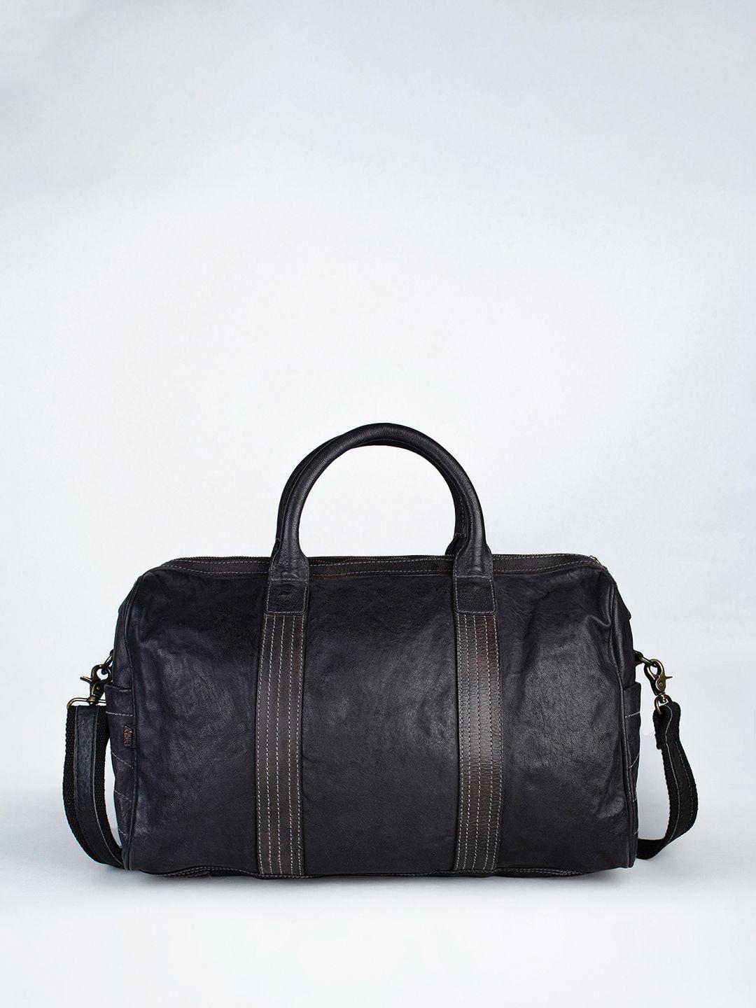 art n vintage unisex water-resistant large weekender leather duffel bag