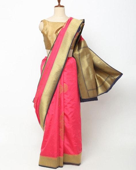 art silk butta saree with zari border