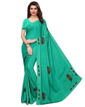 art silk embellished saree