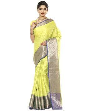 art silk saree with contrast  zari border