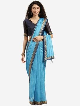 art silk saree with tassels