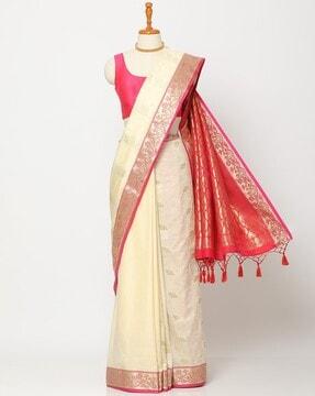 art silk saree with zari border