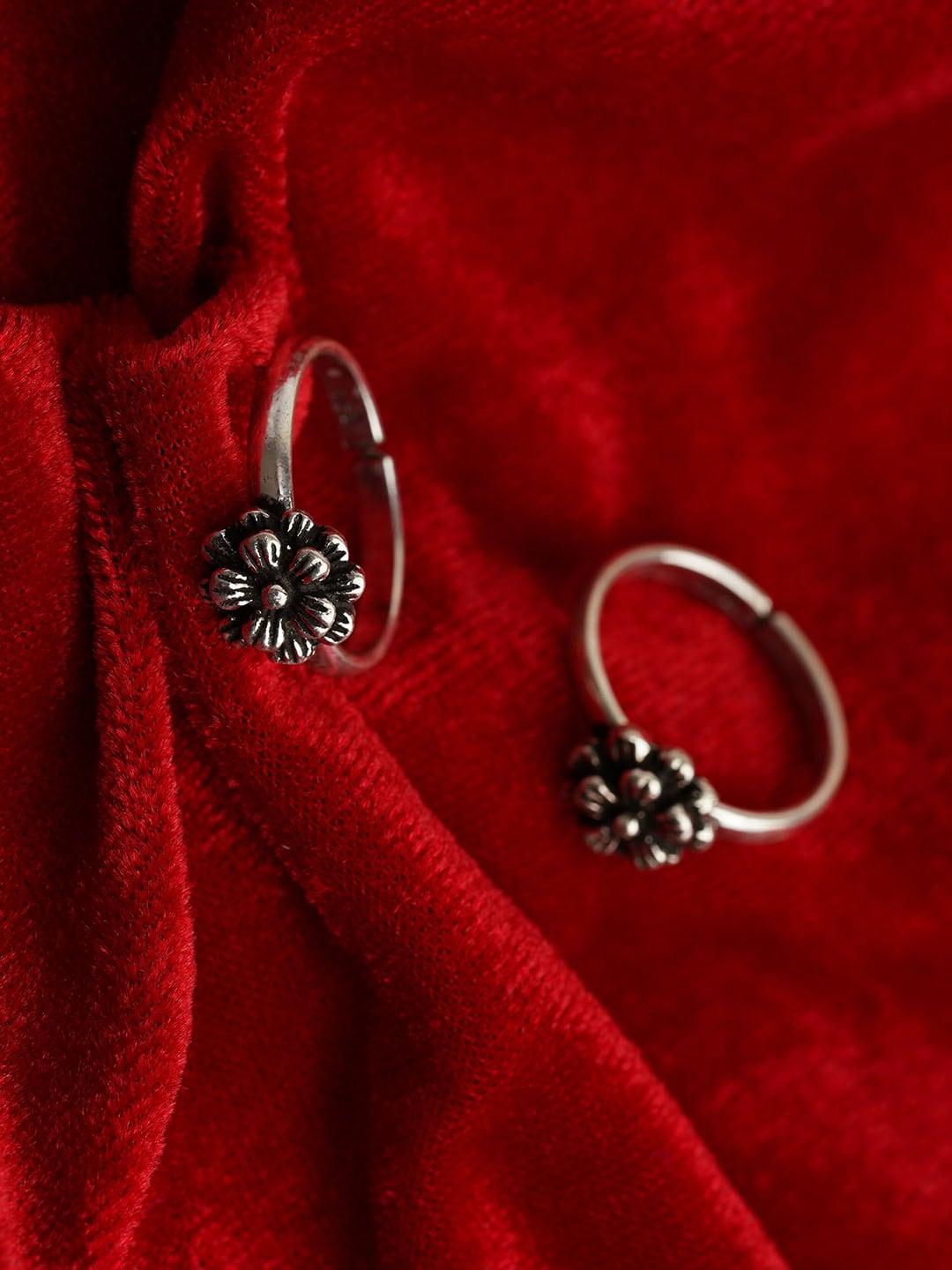 arte jewels women set of 2 92.5 silver toe rings
