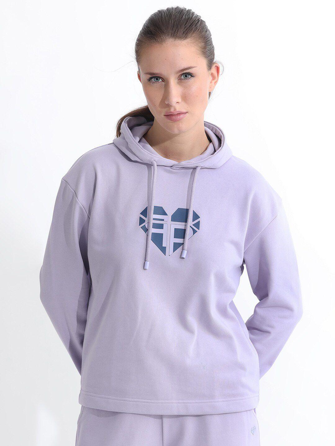 articale graphic prined hooded cotton sweatshirt