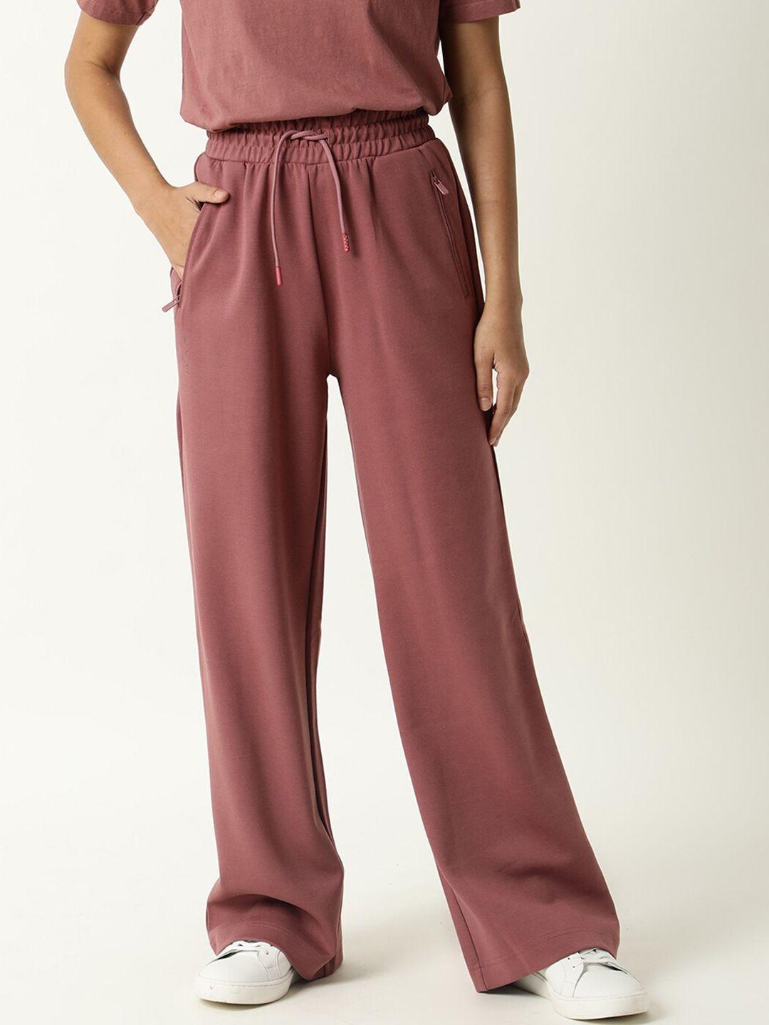 articale women mauve solid track pants