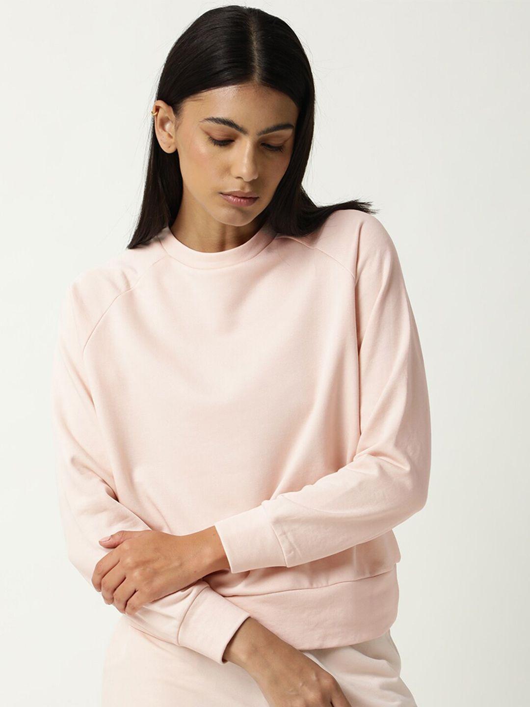articale women pink cotton sweatshirt