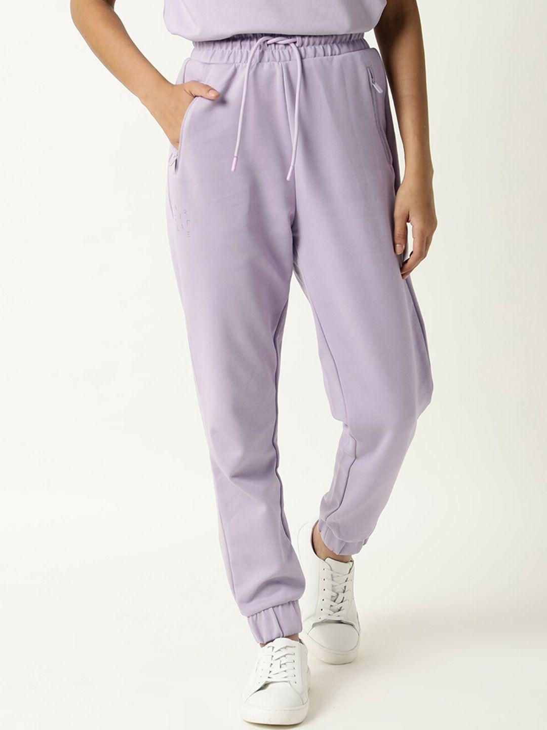 articale women purple solid track pants