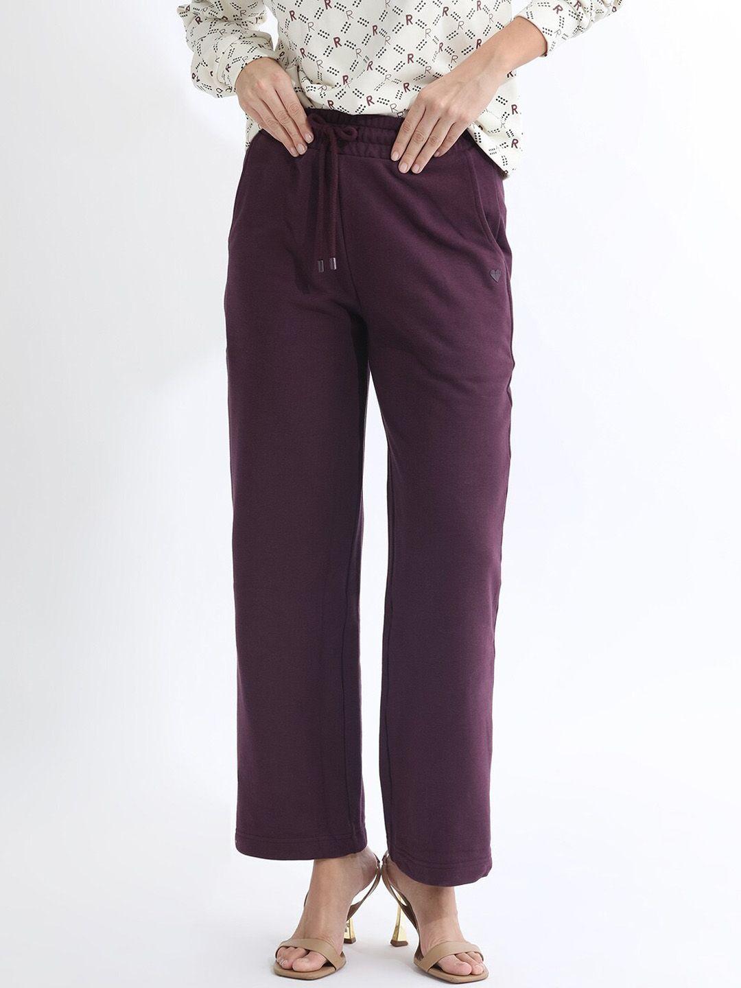 articale women straight fit cotton mid-rise trouser