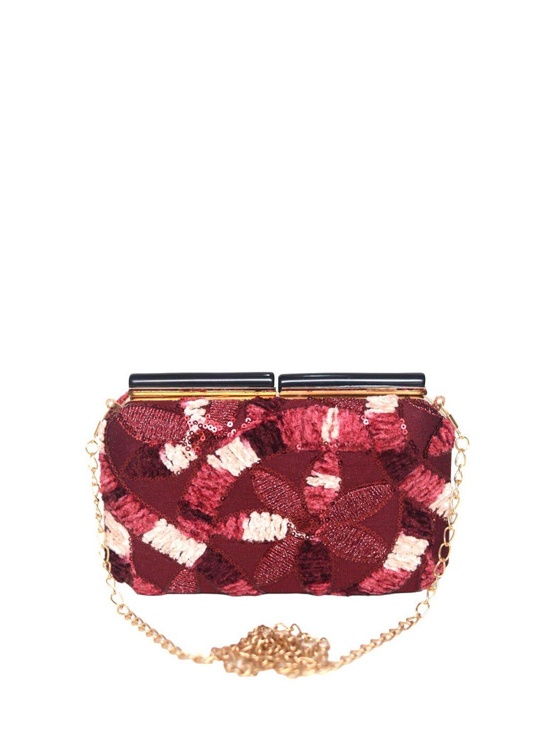 artklim floral embellished box clutch