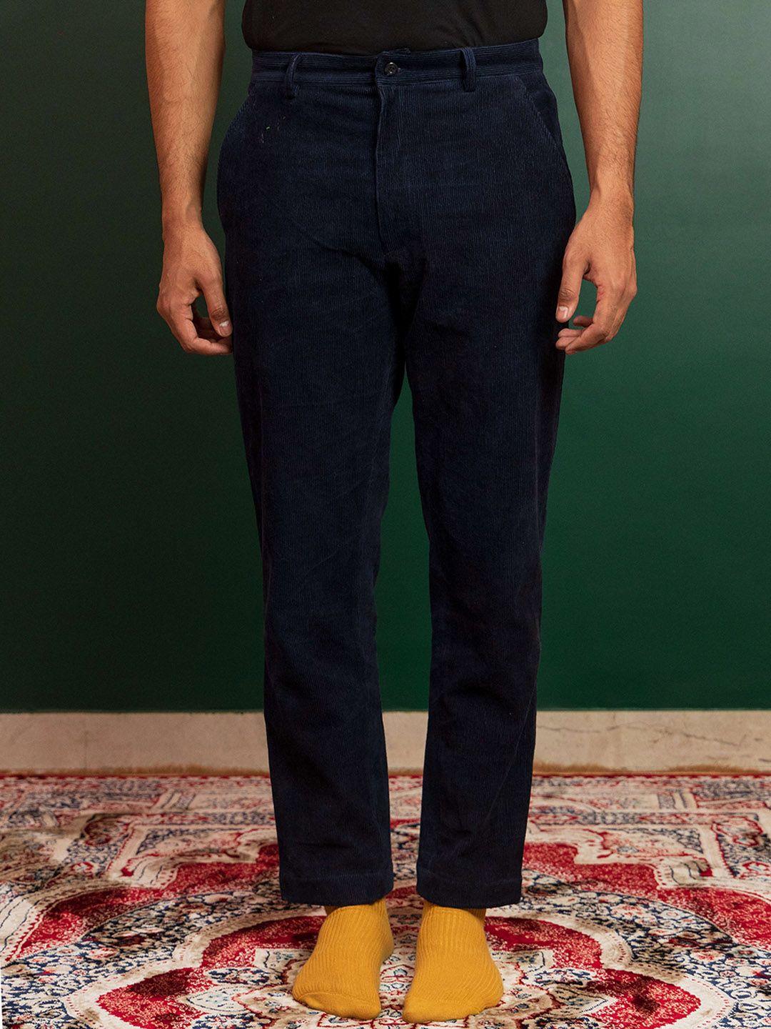 artless men tailored tapered fit cotton corduroy trousers