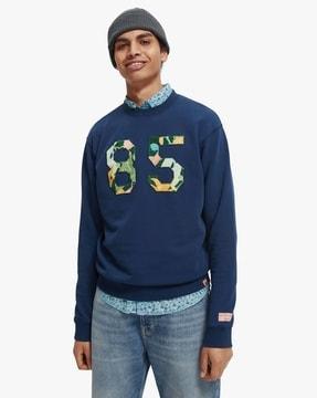 artwork crew-neck sweatshirt in organic cotton