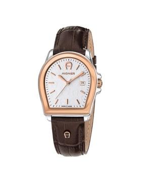 arwga4810007 analogue watch with leather strap