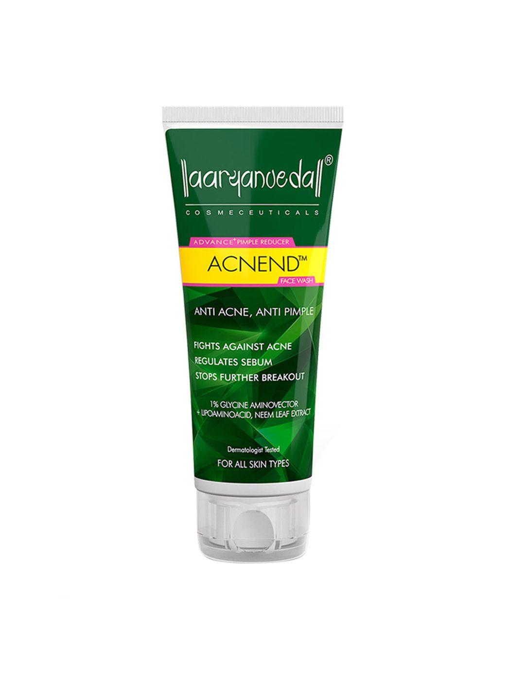 aryanveda acnend face wash with neem-tulsi & tea tree for acne & pimples - 60 ml