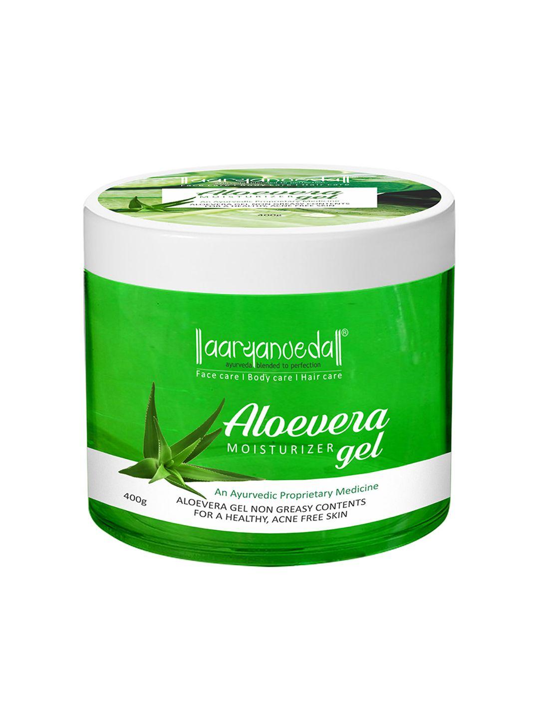 aryanveda aloevera moisturizer face & body gel for skin hydration & healthy scalp - 400 g