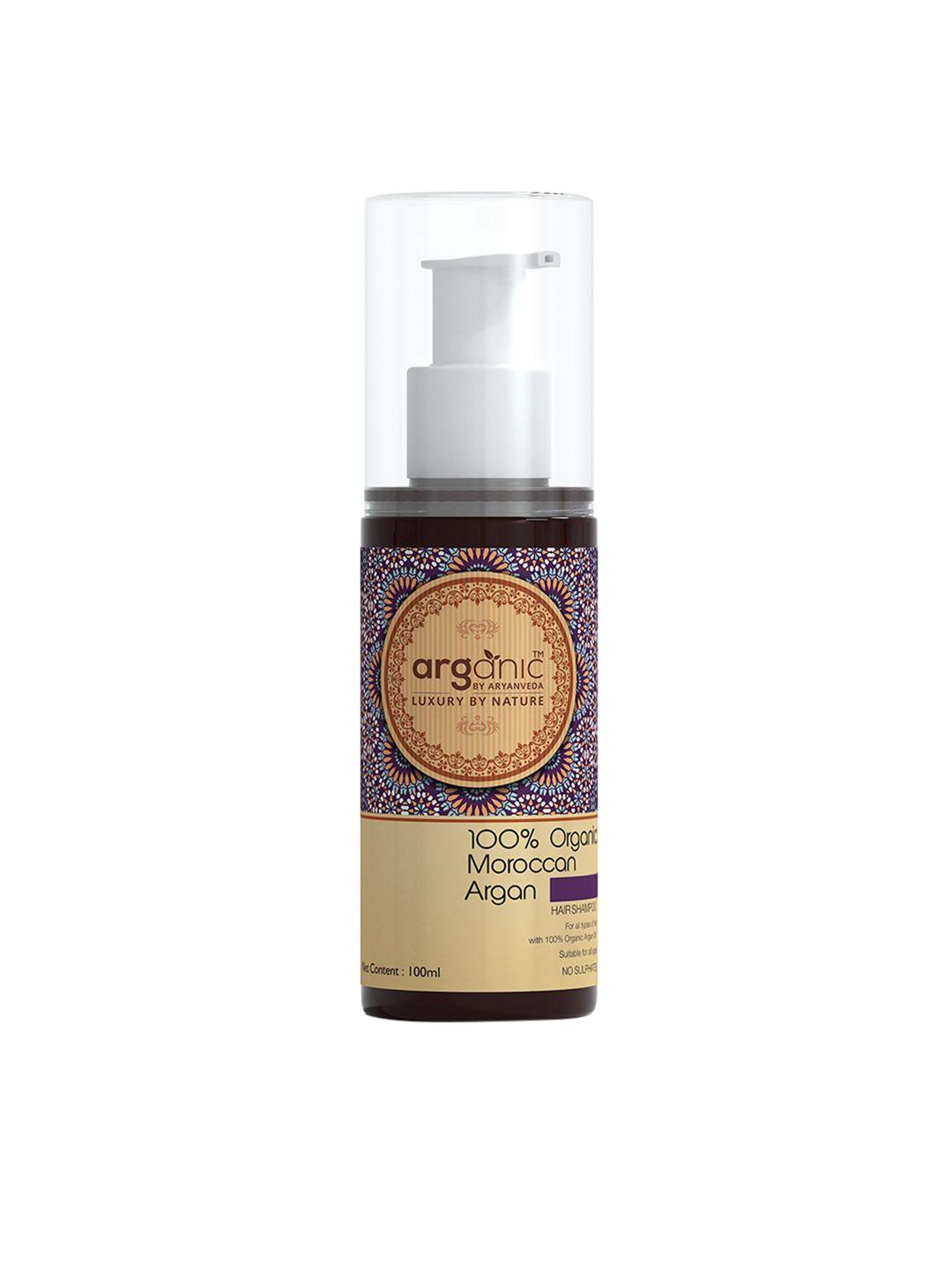 aryanveda arganic moroccan argan shampoo for hair fall control & strong hair - 100ml
