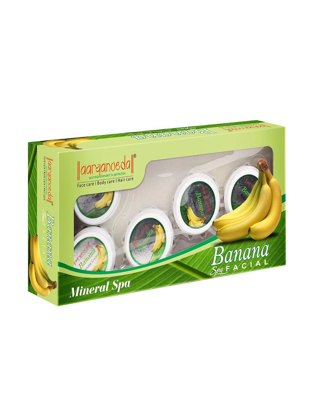 aryanveda banana spa facial kit for instant party glow with banana & olive oil - 210 g