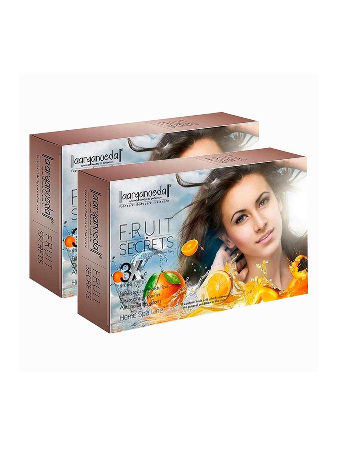 aryanveda set of 2 fruit secrets facial spa kit