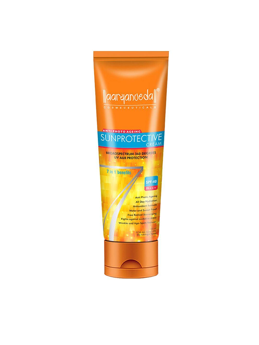 aryanveda sunprotective spf 40 pa+++ uv/a&b protection all day hydration sunscreen - 60 g