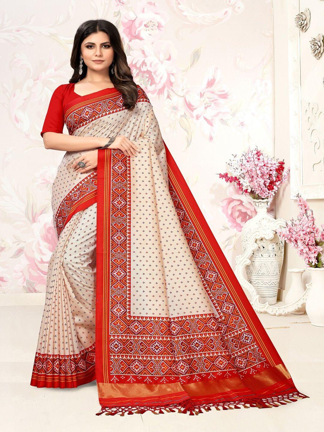 aryze ethnic motifs printed zari saree