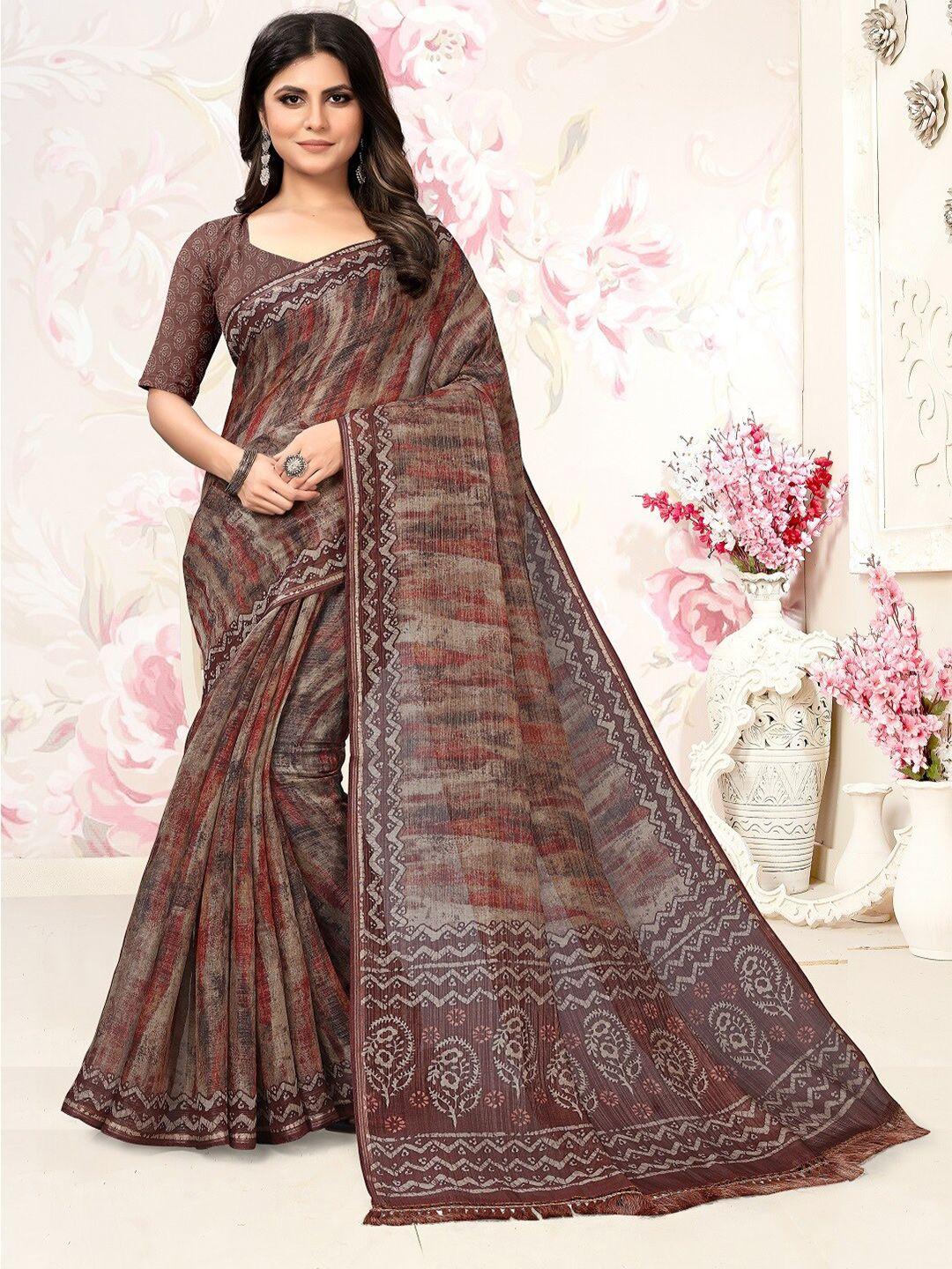 aryze ethnic motifs zari silk blend saree