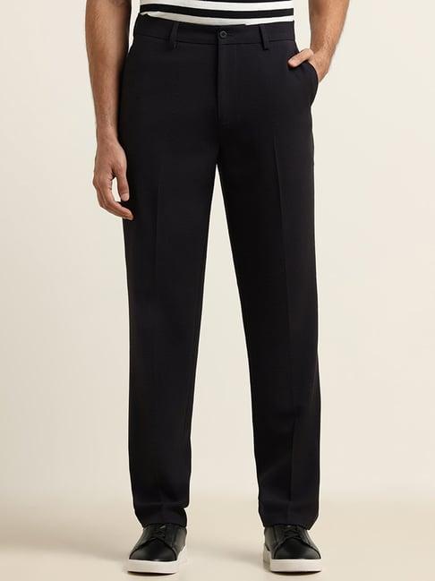 ascot by westside navy relaxed fit trousers