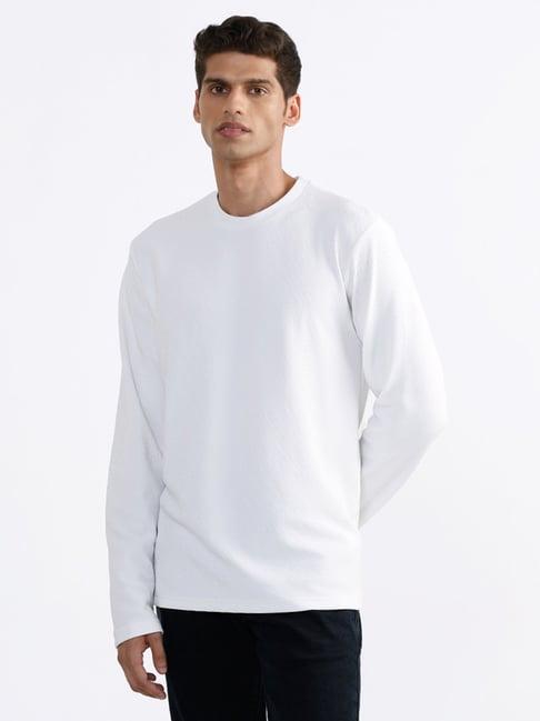 ascot by westside textured white willy relaxed fit t-shirt