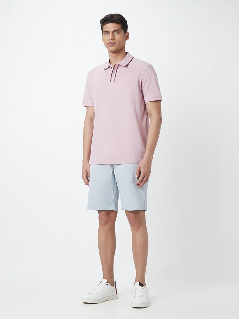 ascot light blue relaxed fit shorts