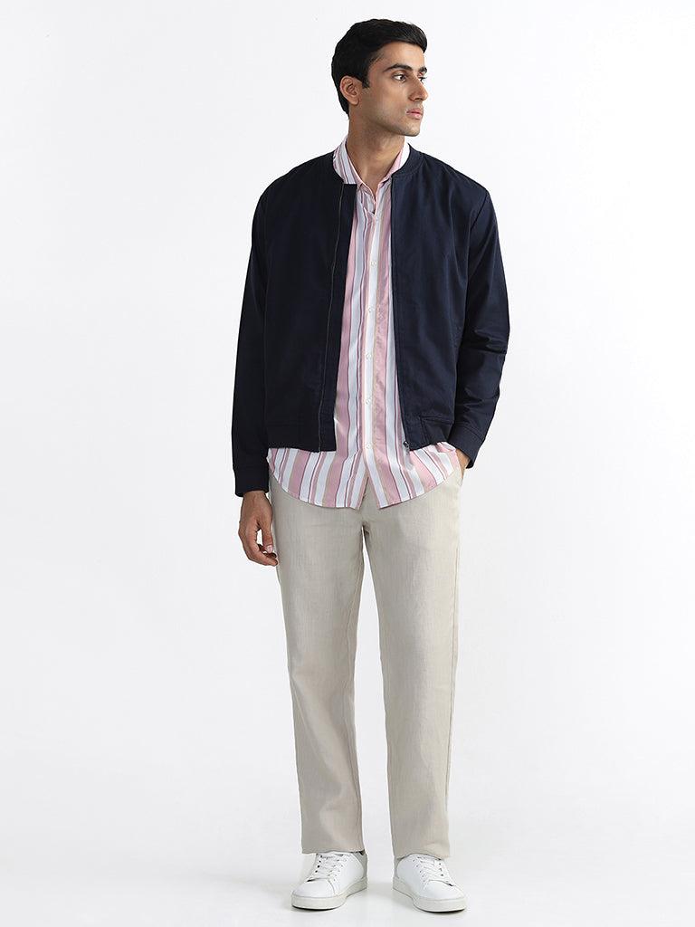 ascot navy relaxed fit jacket