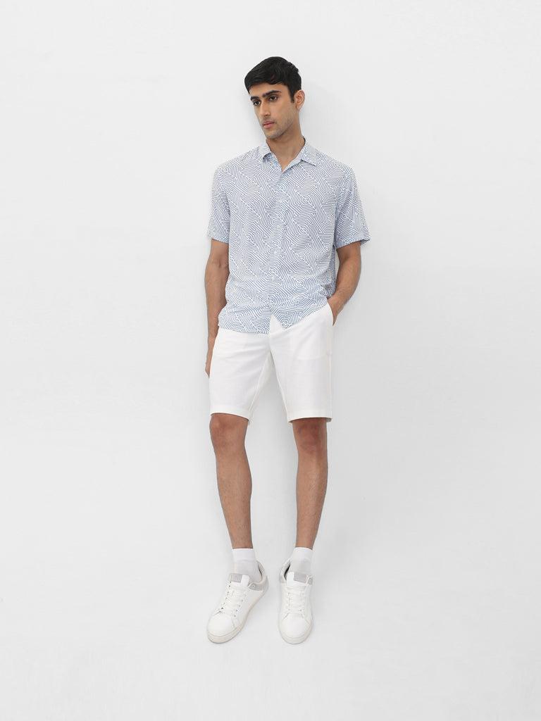 ascot white casual relaxed fit shorts