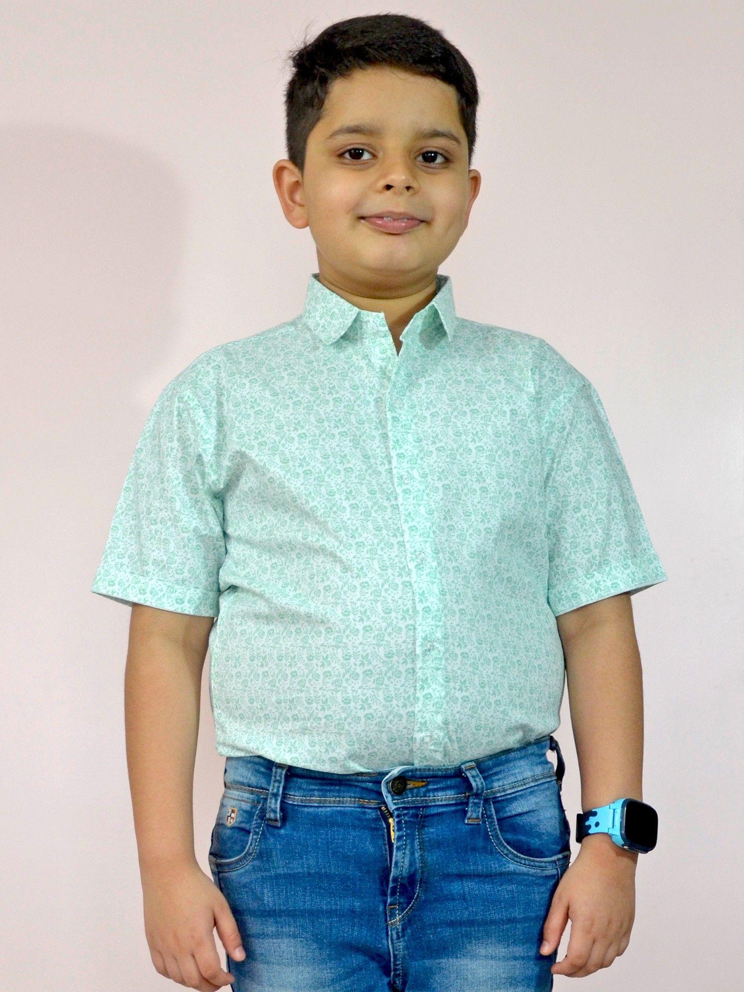 ash rose shirt for boys green