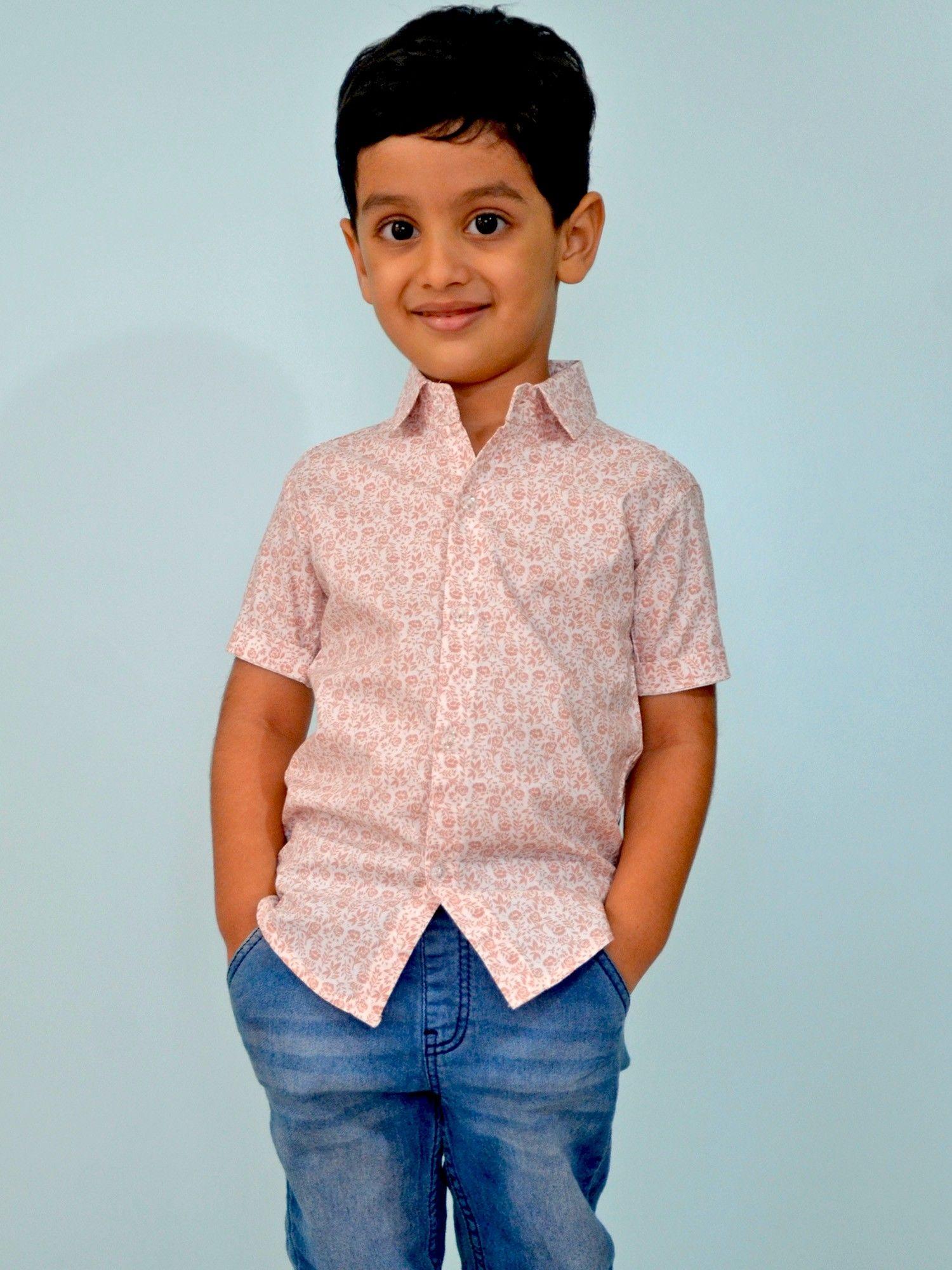 ash rose shirt for boys pink