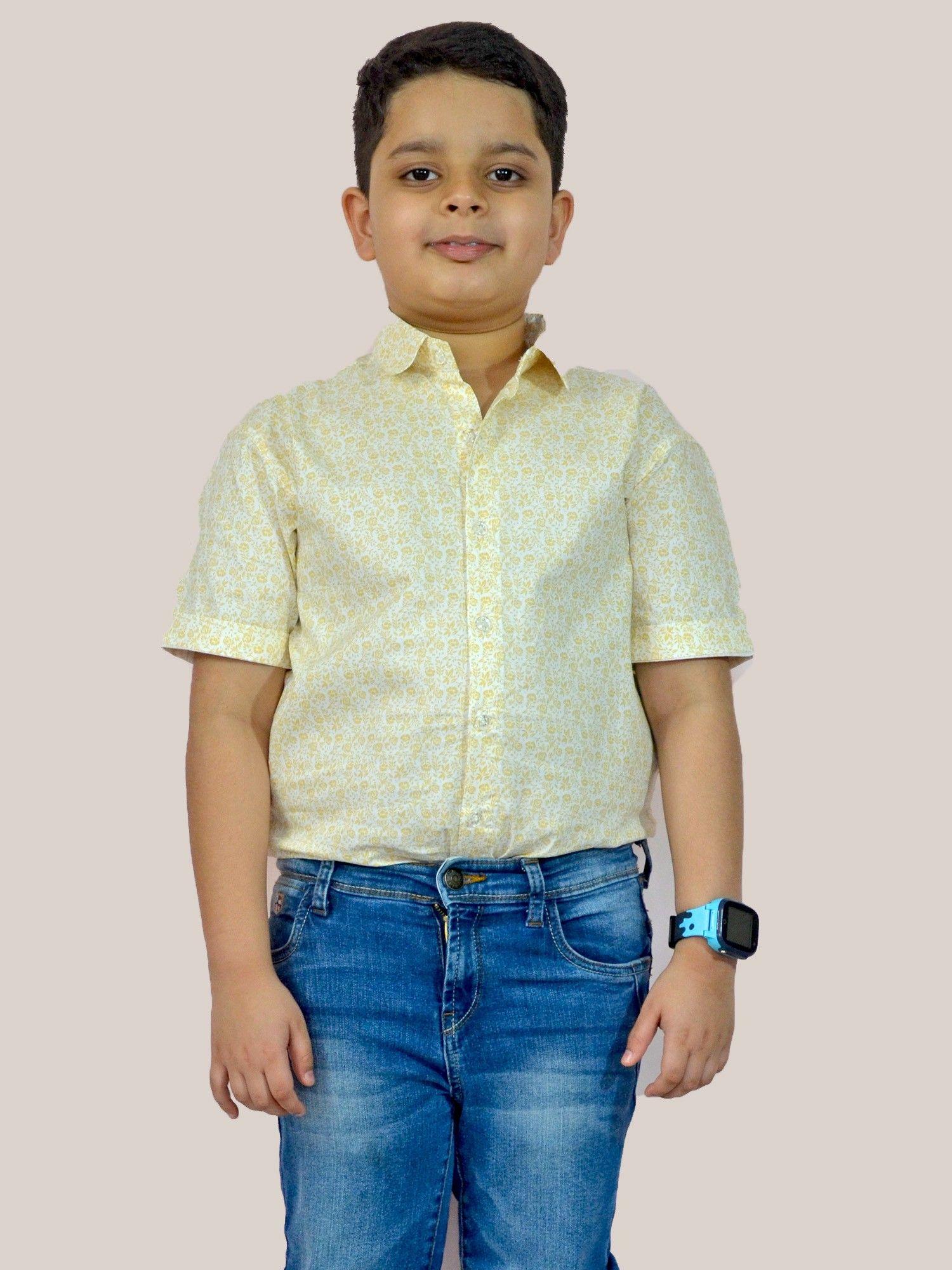 ash rose shirt for boys yellow