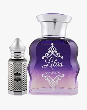 asher concentrated perfume oil oriental alcohol-free attar for unisex and maryaj lilas eau de parfum citrus floral perfume for women + 2 parfum testers
