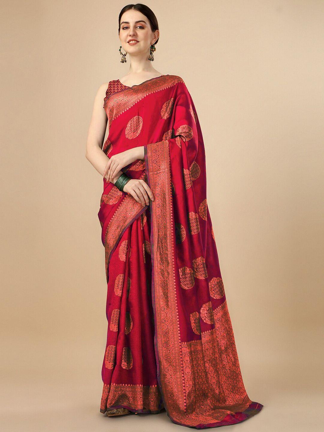 ashiya fab ethnic motifs silk blend kanjeevaram saree