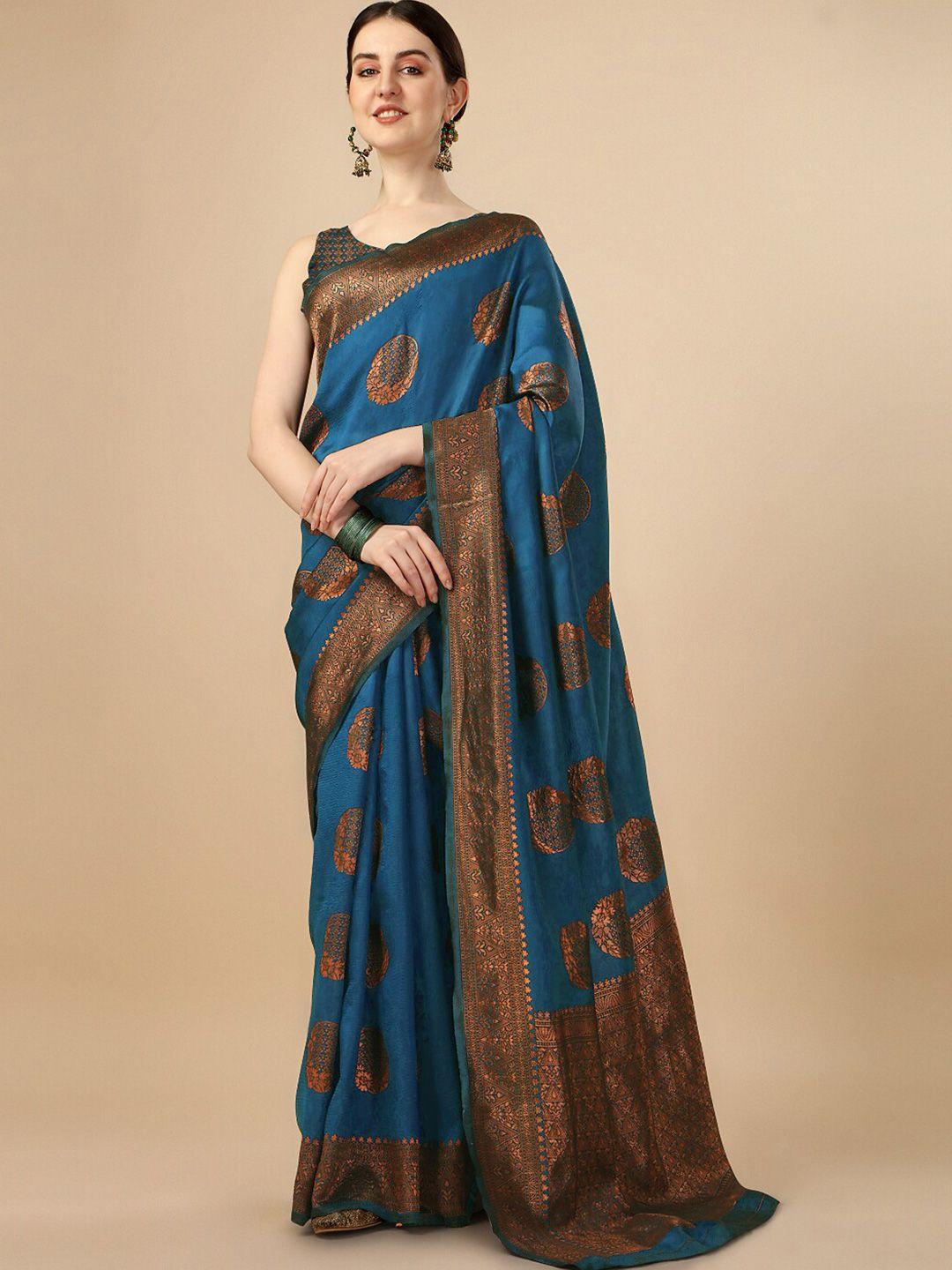 ashiya fab ethnic motifs silk blend kanjeevaram saree