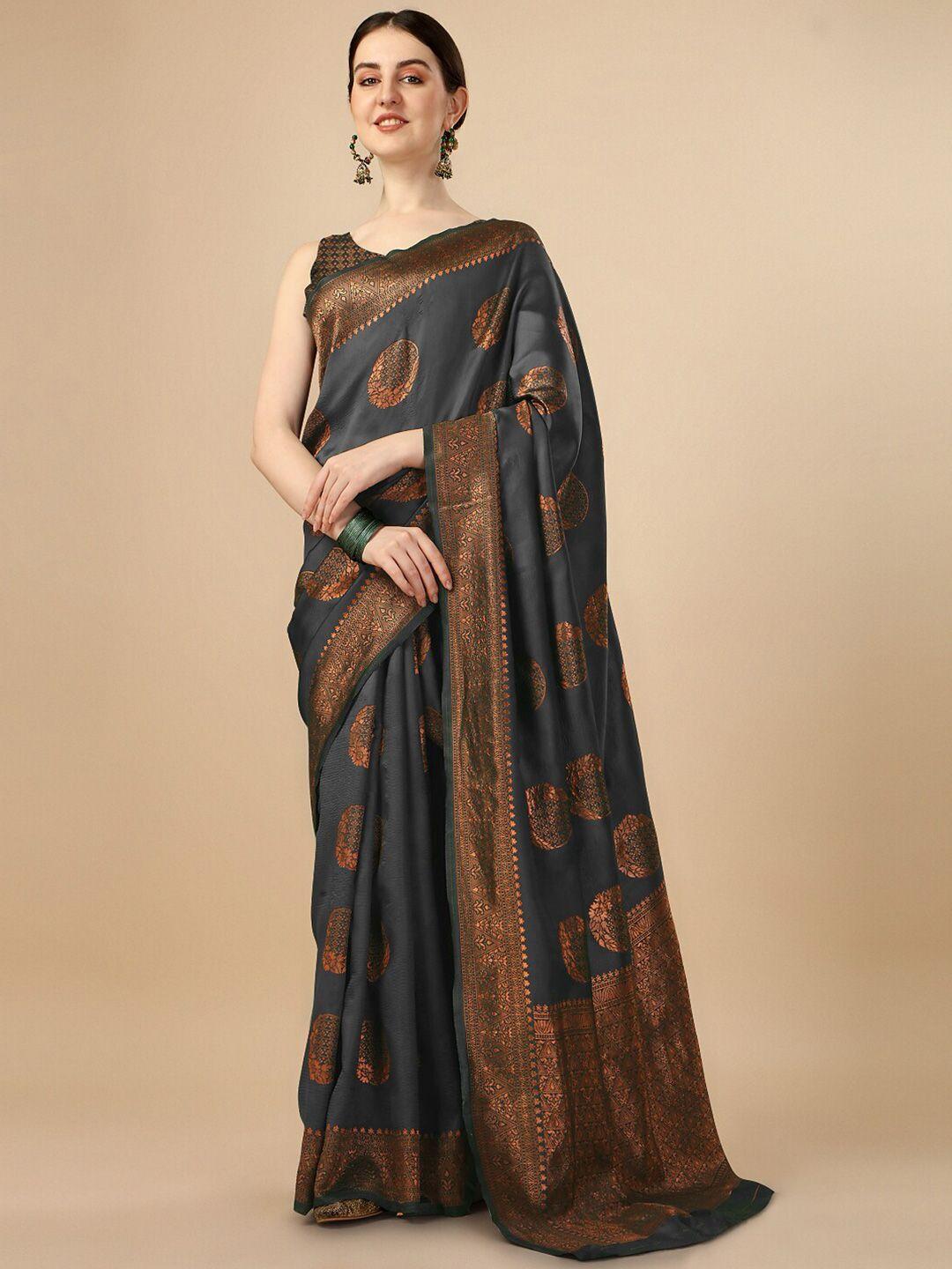 ashiya fab ethnic motifs silk blend kanjeevaram saree