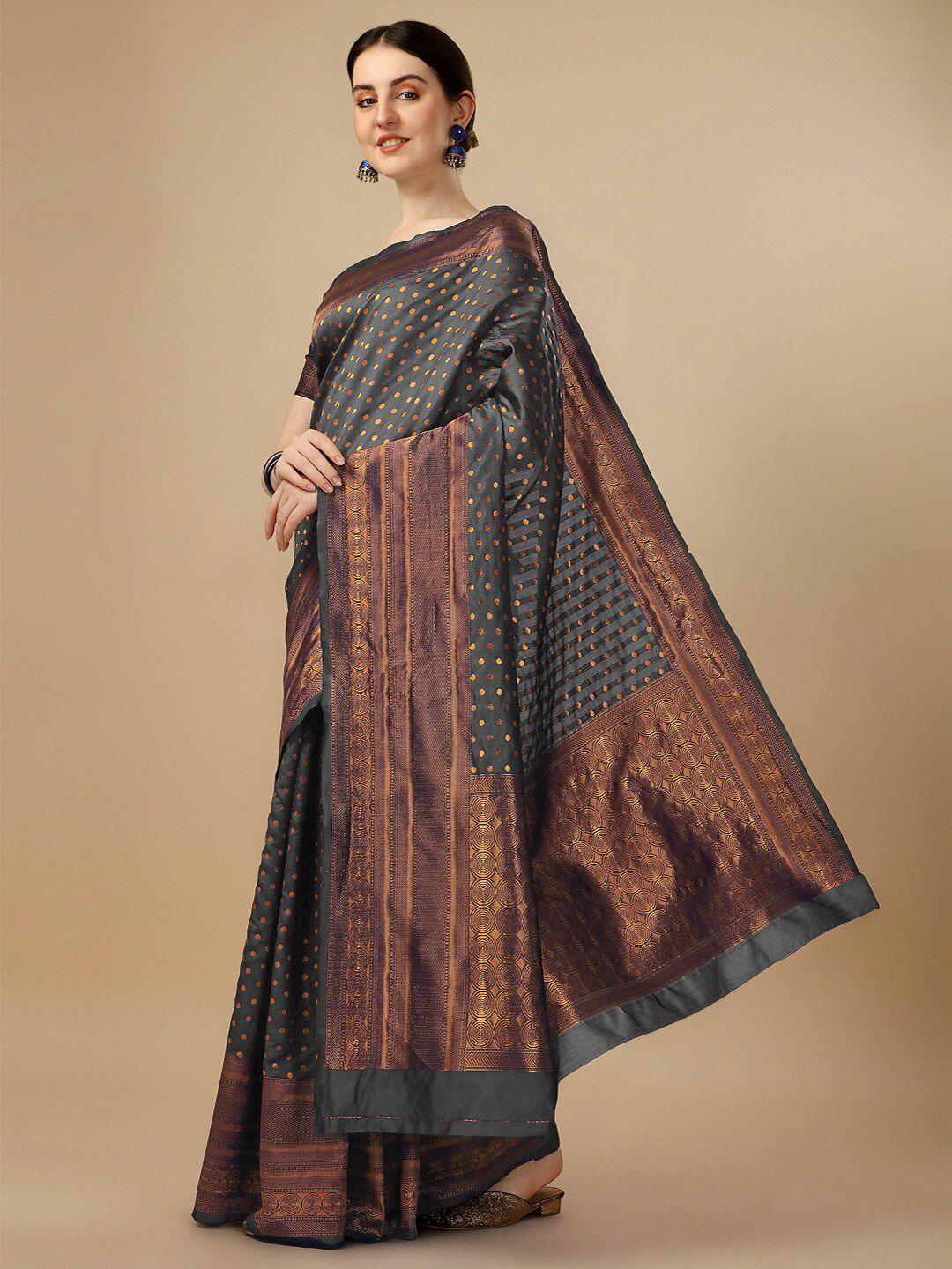 ashiya fab woven design ethnic motifs zari kanjeevaram saree