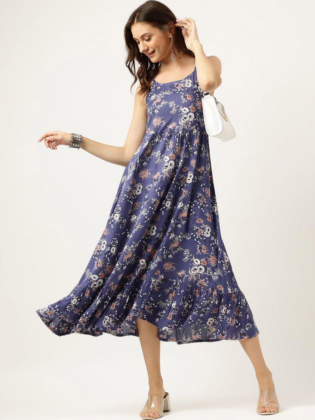 ashlee floral printed flounce fit & fare dress