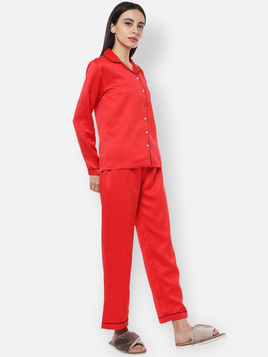ashtag women red night suit